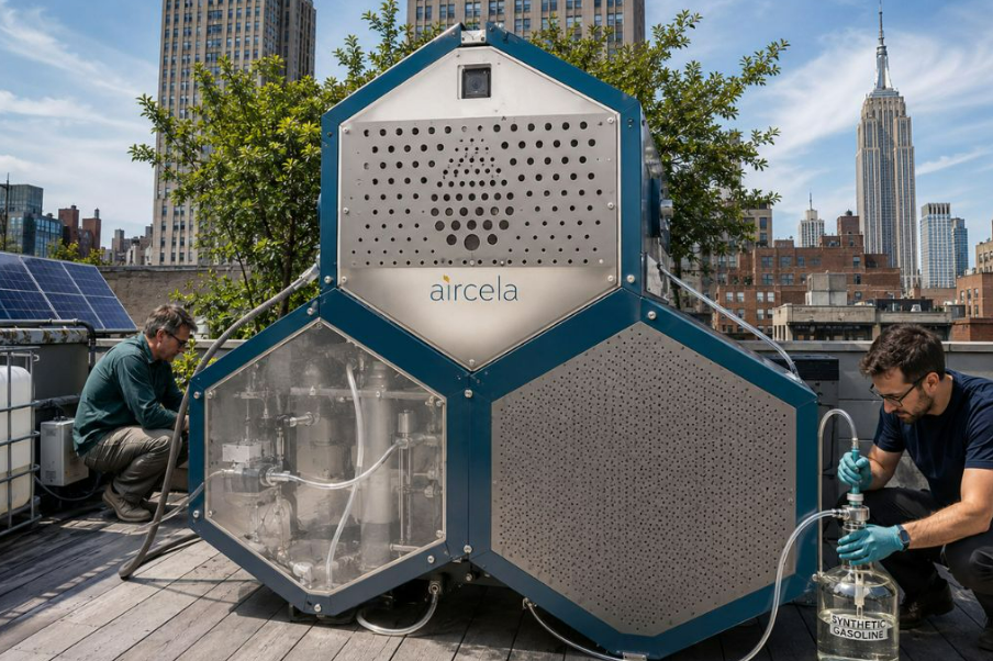 Startup desenvolve máquina capaz de produzir gasolina sintética a partir de ar, água e energia renovável